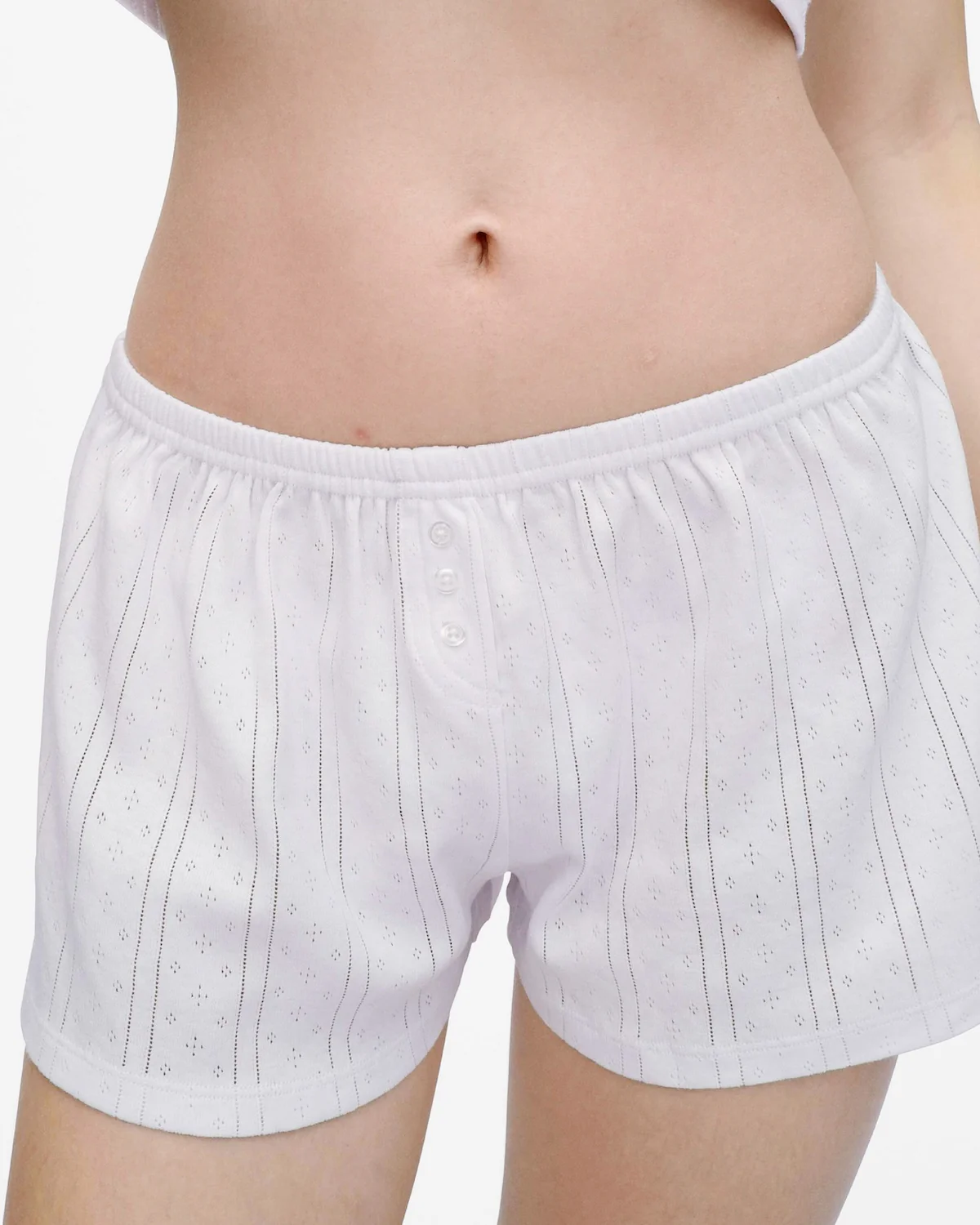 The Short: White Pointelle - Image 8