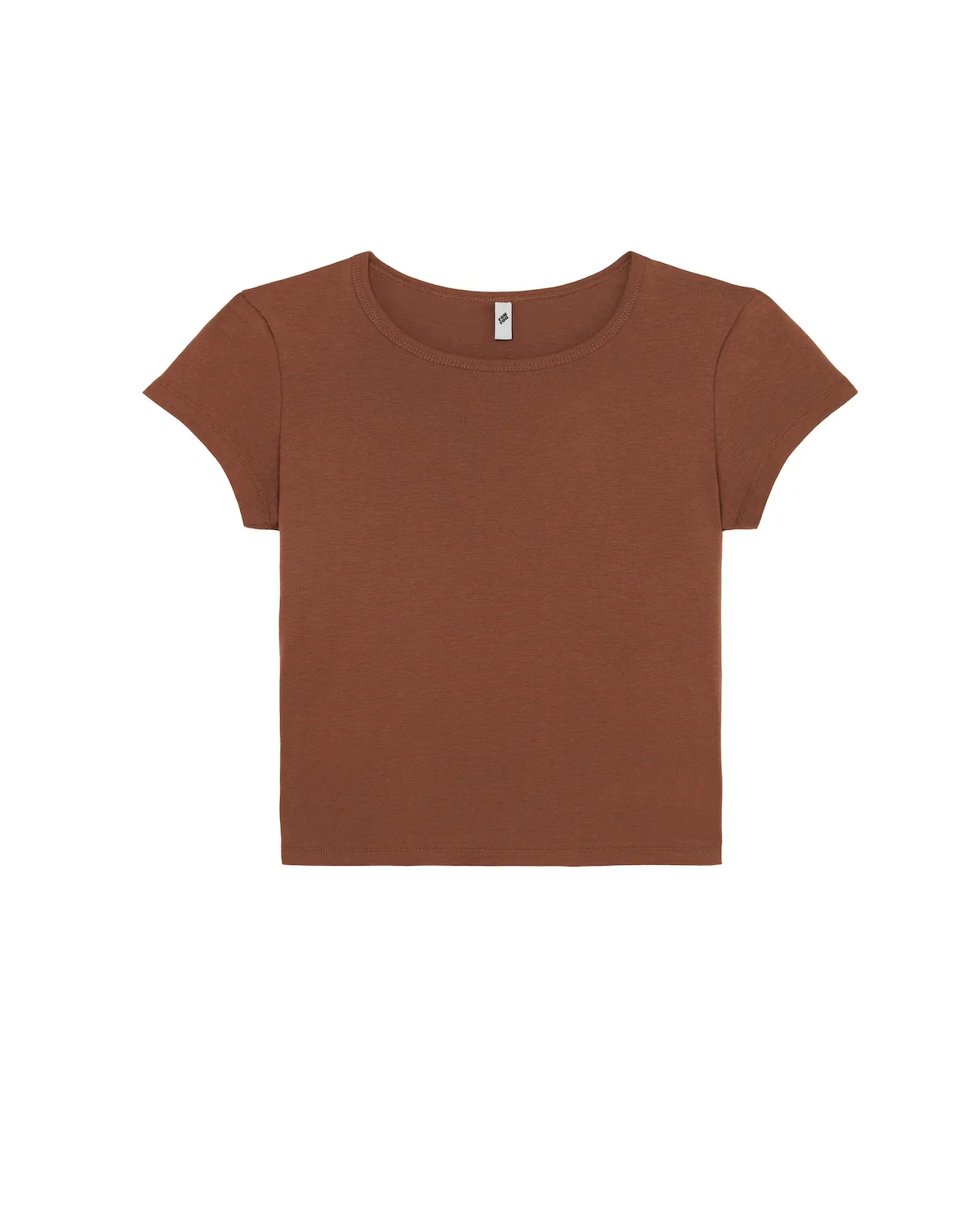 The Baby Tee: Brown Cotton Jersey - Image 3