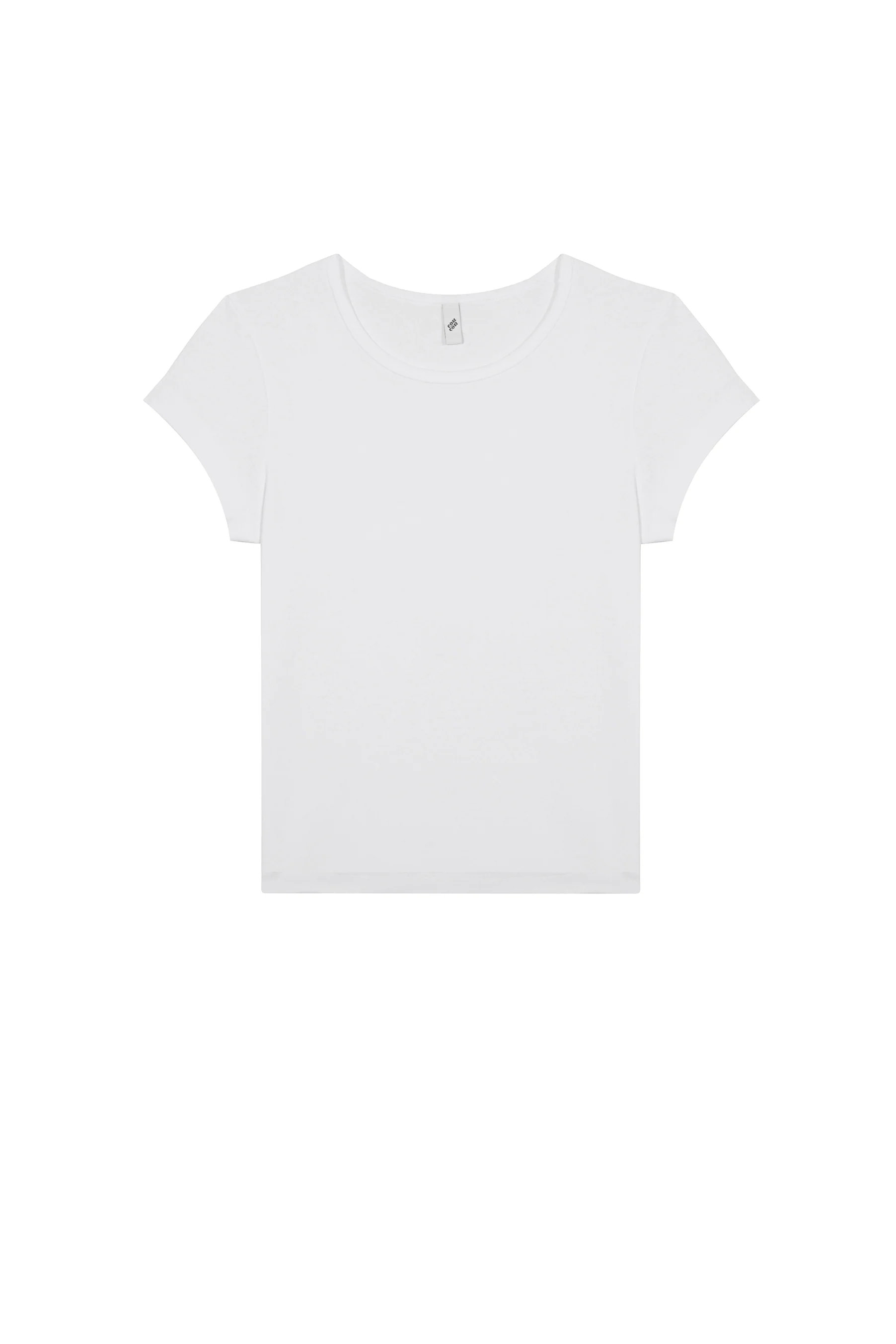 The Baby Tee: White Cotton Jersey - Image 3