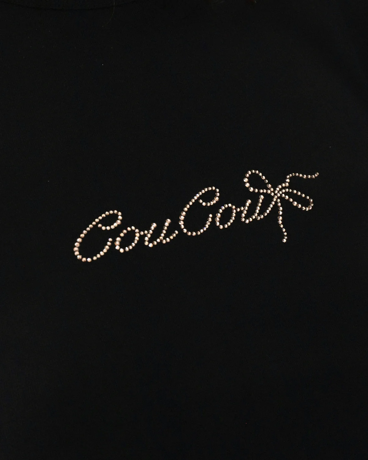 The Crystal Baby Tee: Black Cotton Jersey - Image 4