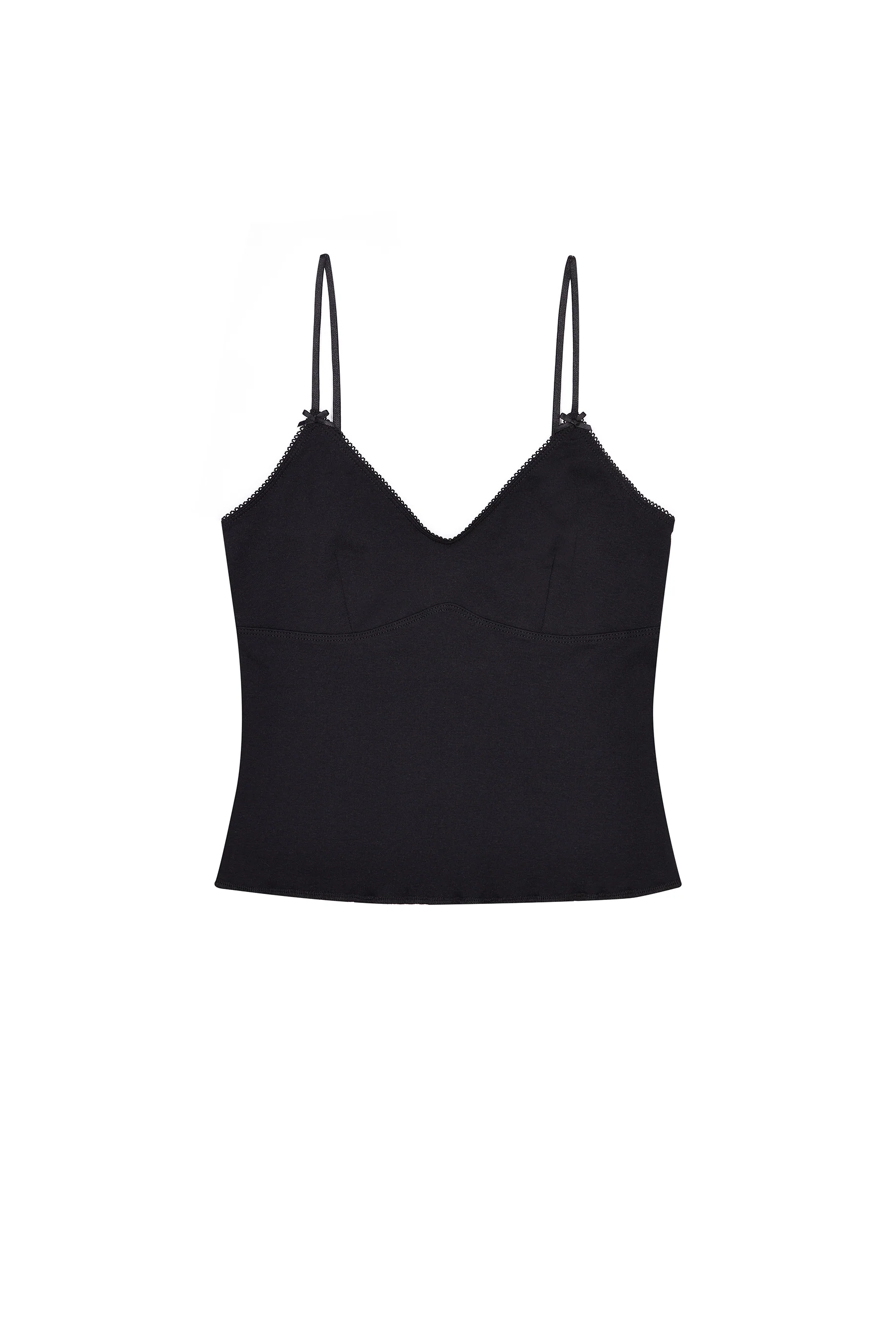 The Bralette Tank: Black Cotton Jersey - Image 3