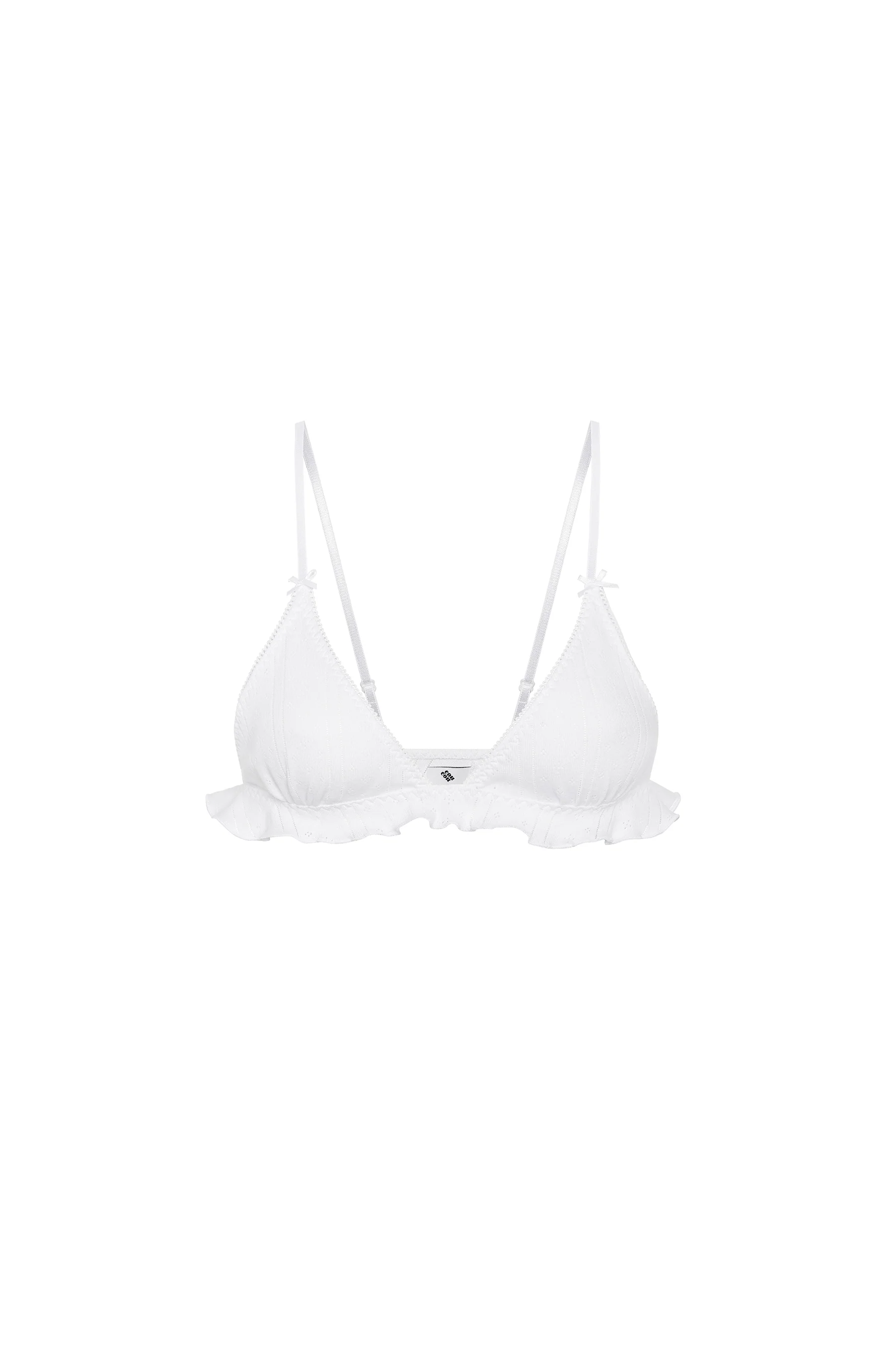 The Butterfly Bralette: White Pointelle - Image 3