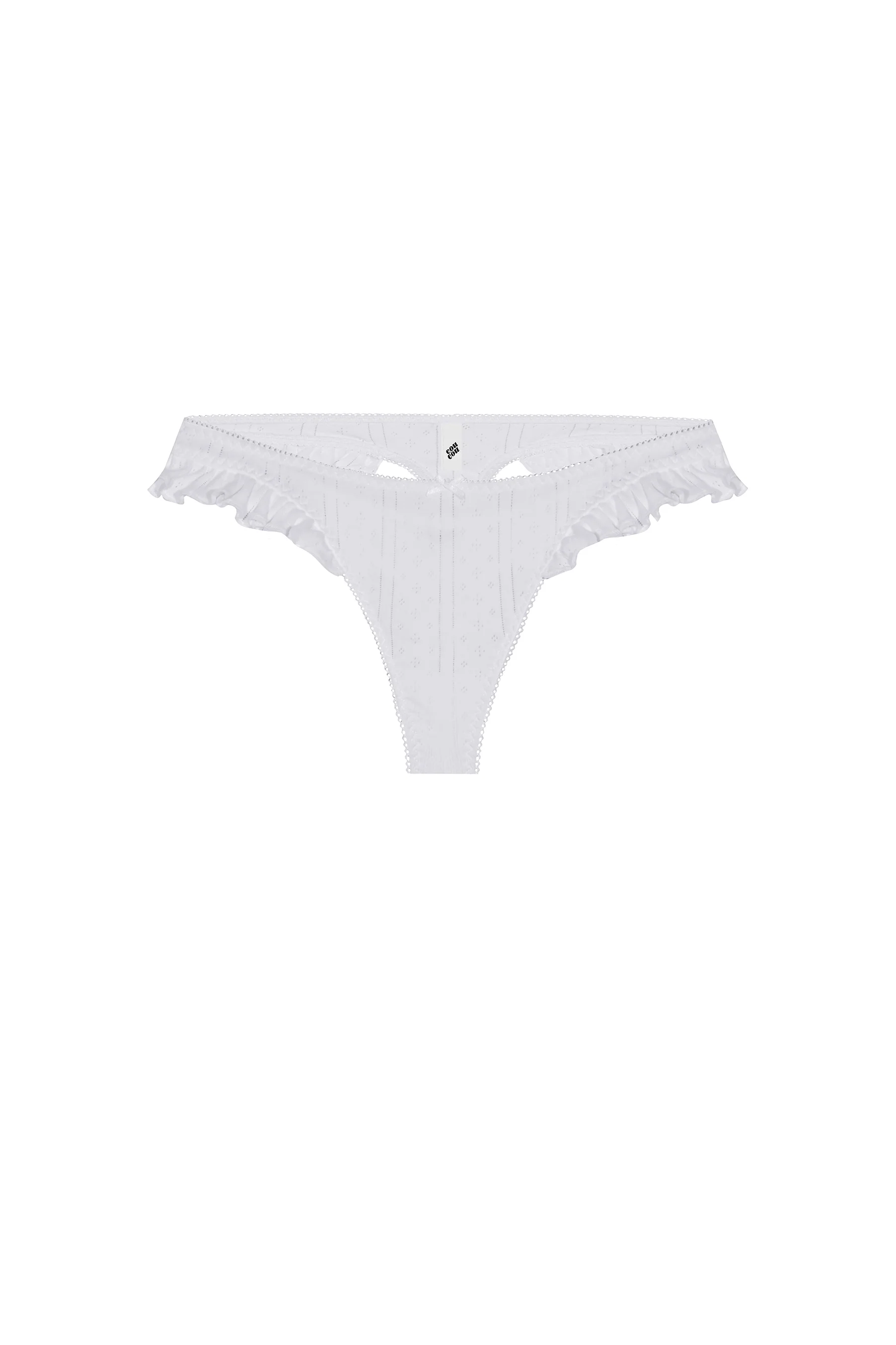 The Butterfly Thong: White Pointelle - Image 3