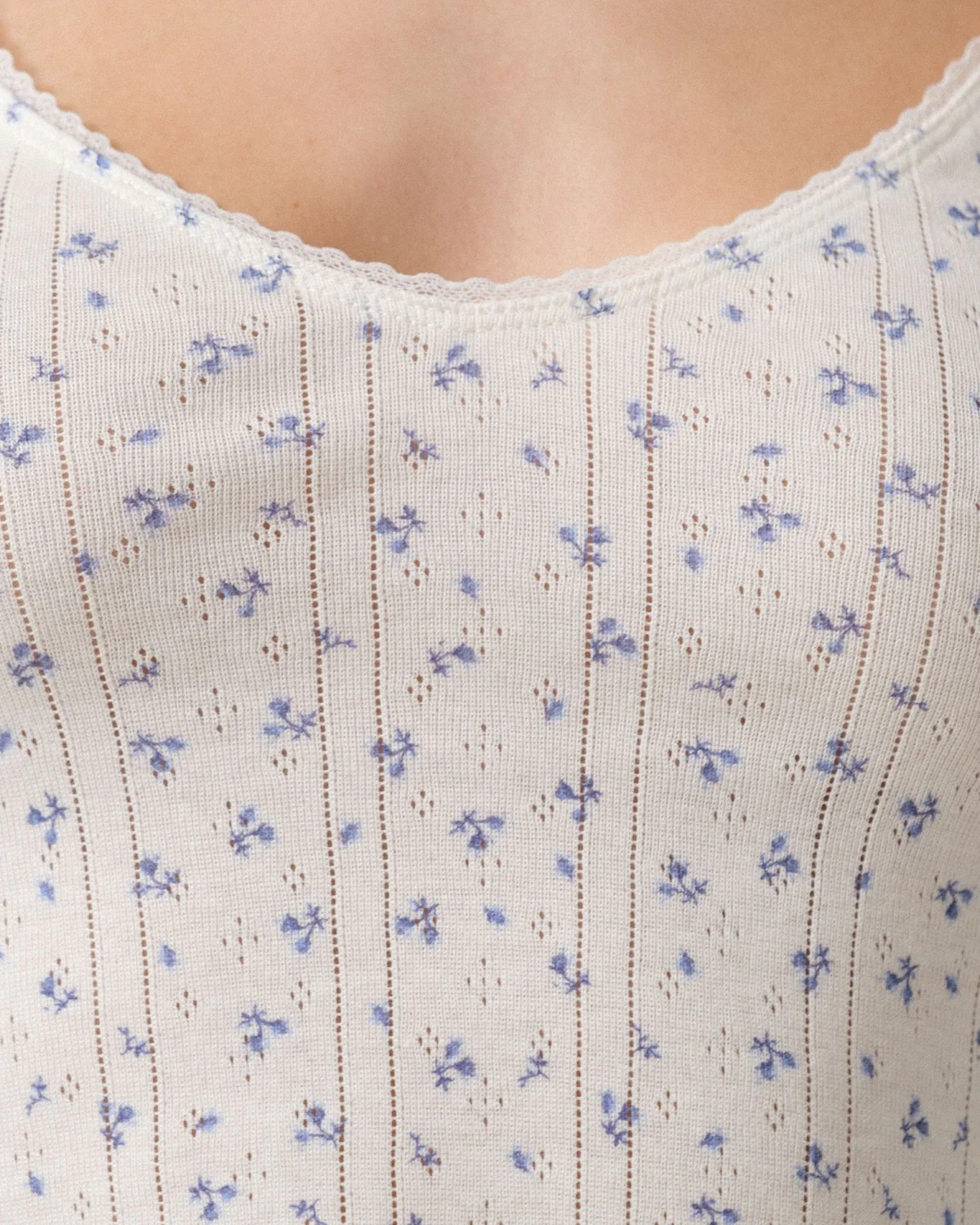 The Cami: Blue Fields Pointelle - Image 7