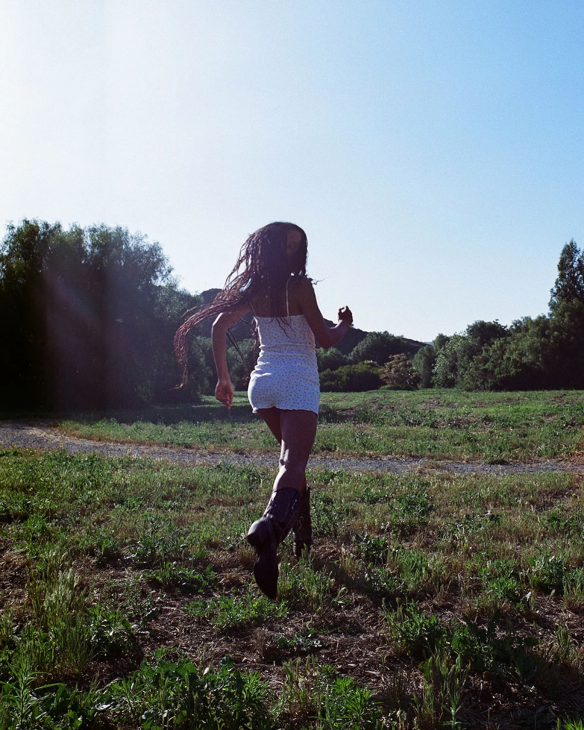 The Cami Slip: Blue Fields Pointelle - Image 6