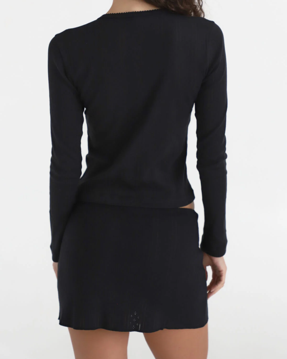 The Cardigan: Black Pointelle - Image 6