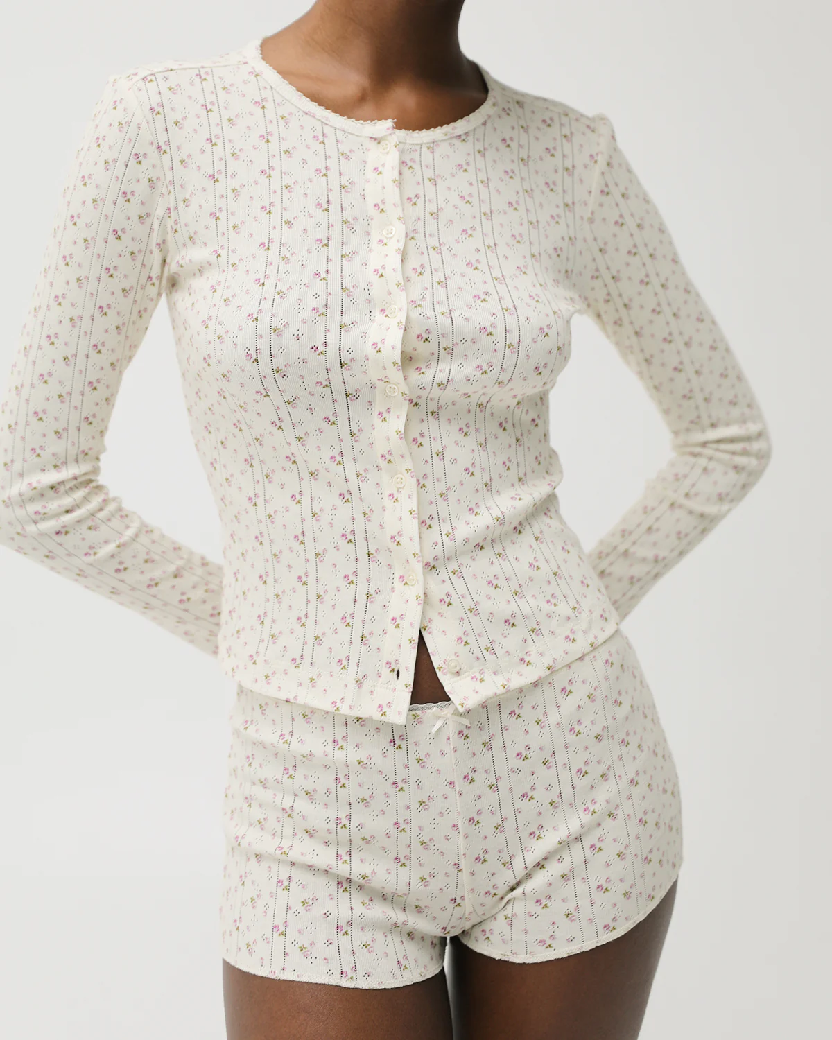 The Cardigan: English Rose Pointelle - Image 5