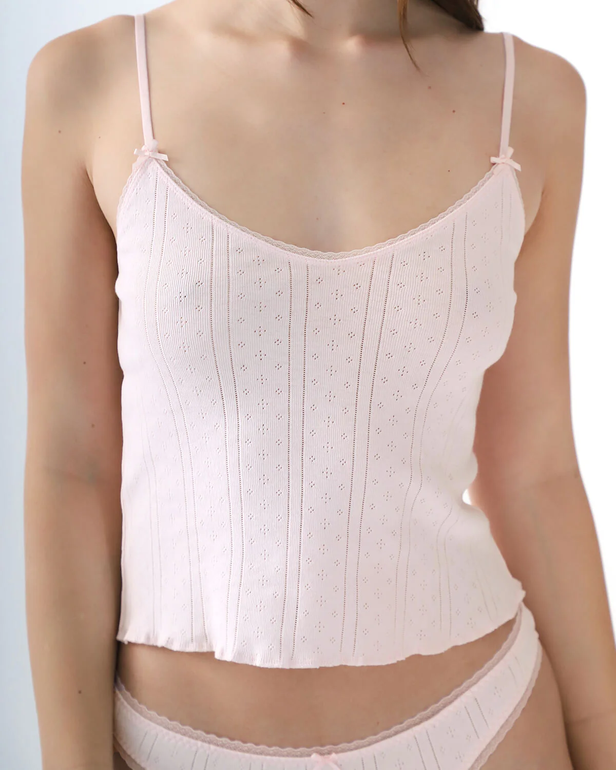 The Long Cami: Baby Pink Pointelle - Image 5