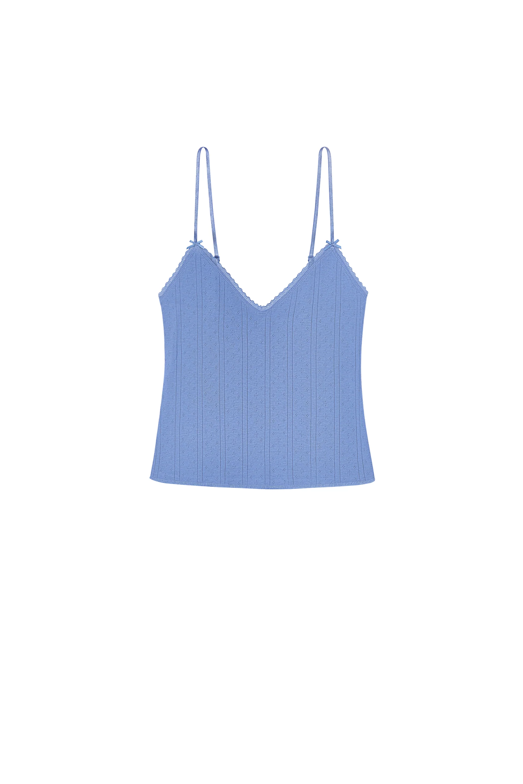 The Long Cami: French Blue Pointelle - Image 3