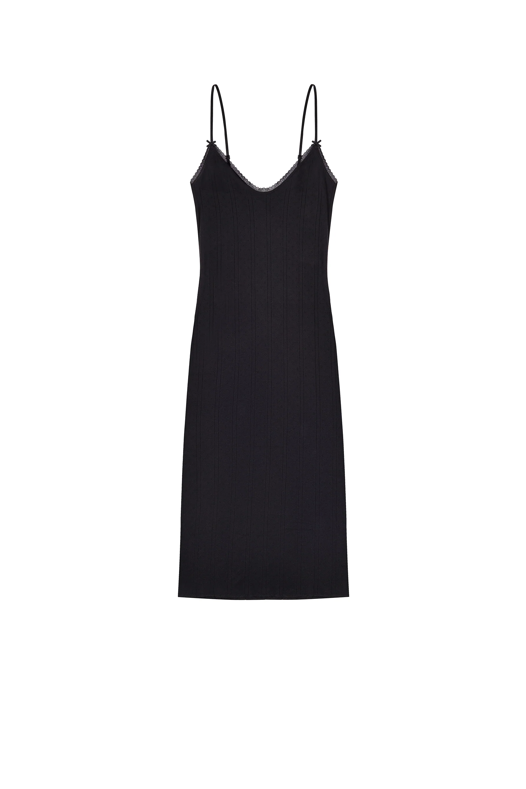 The Midi Slip: Black Pointelle - Image 3