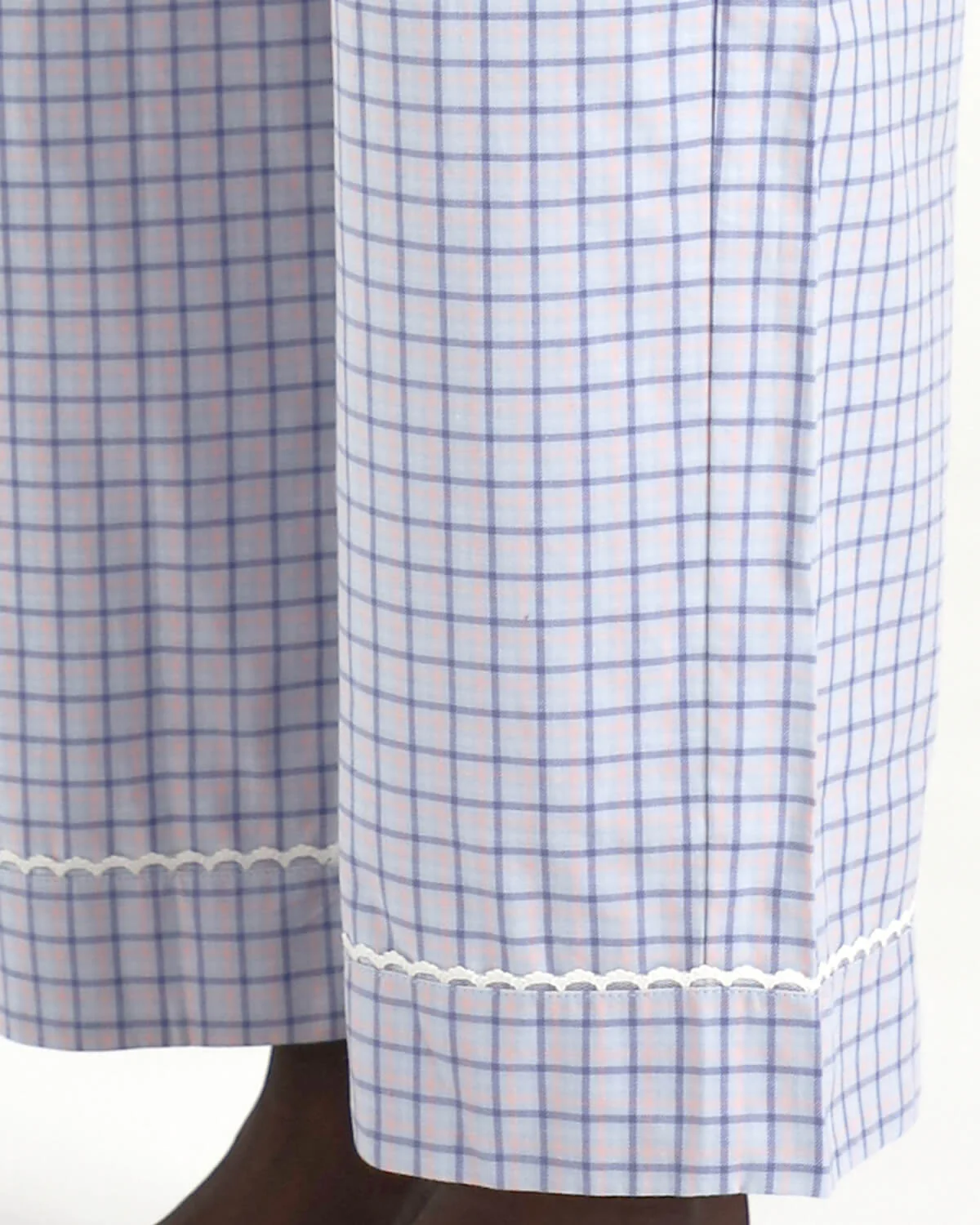 The Pajama Pant: Blue Check French Poplin - Image 5