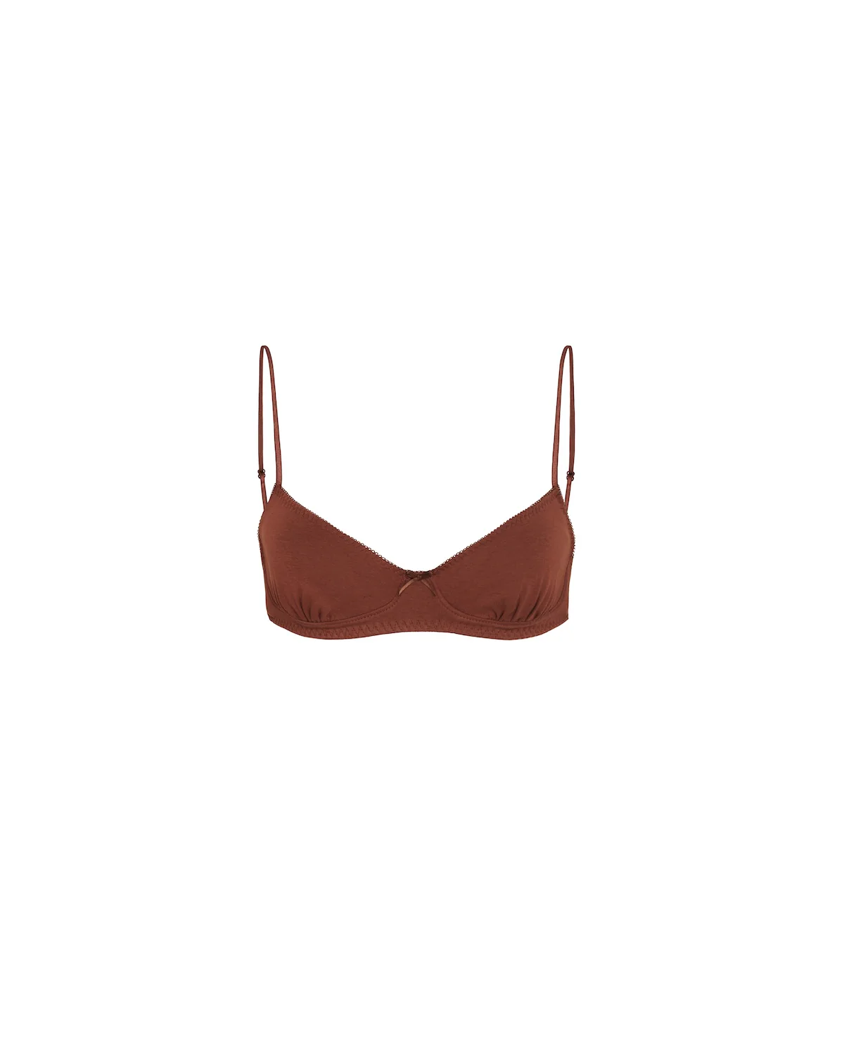 The Petite Bra: Brown Cotton Jersey - Image 3