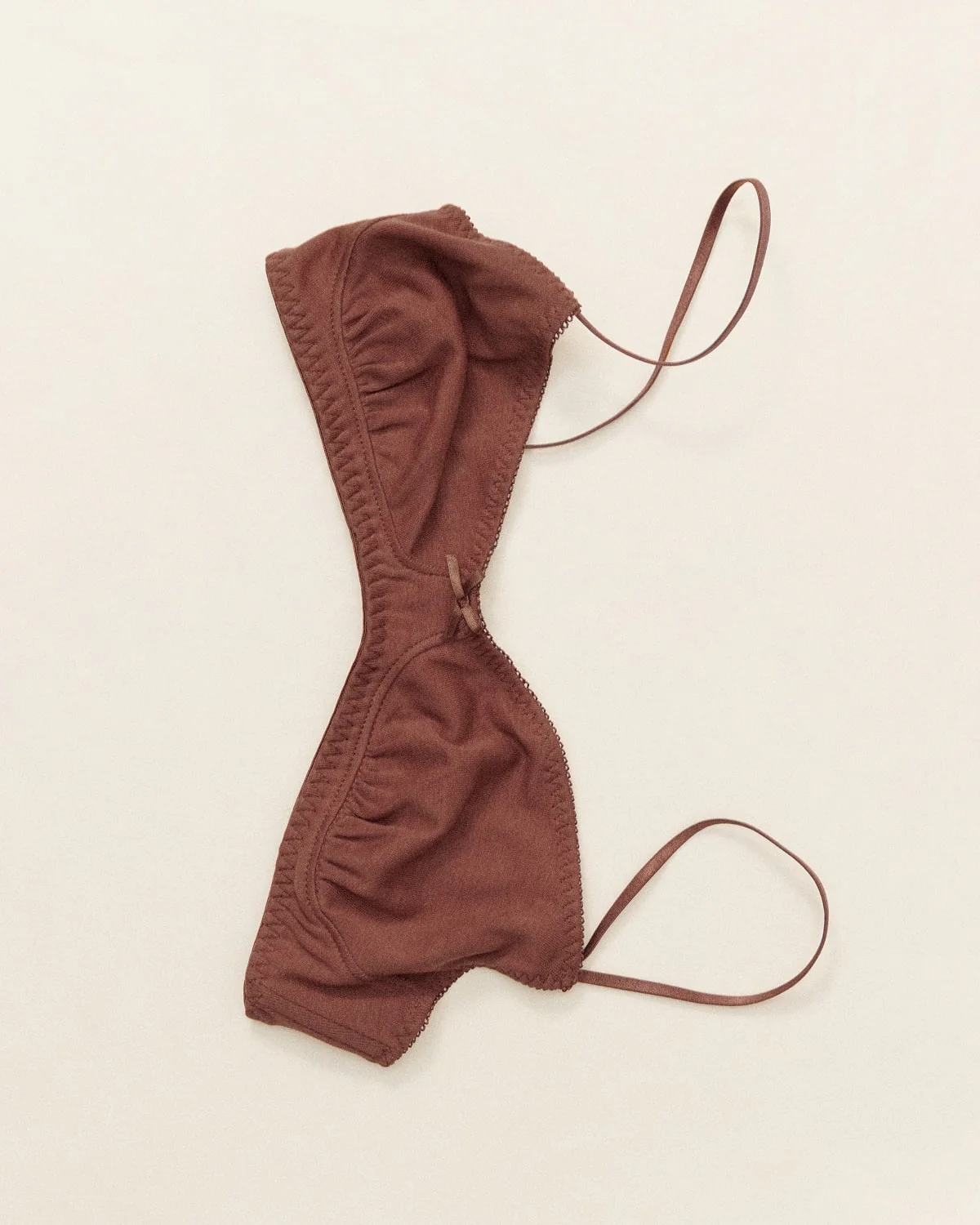 The Petite Bra: Brown Cotton Jersey - Image 4