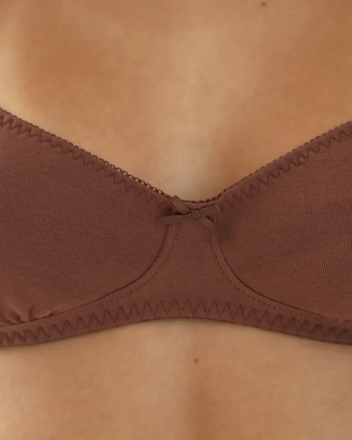 The Petite Bra: Brown Cotton Jersey - Image 6