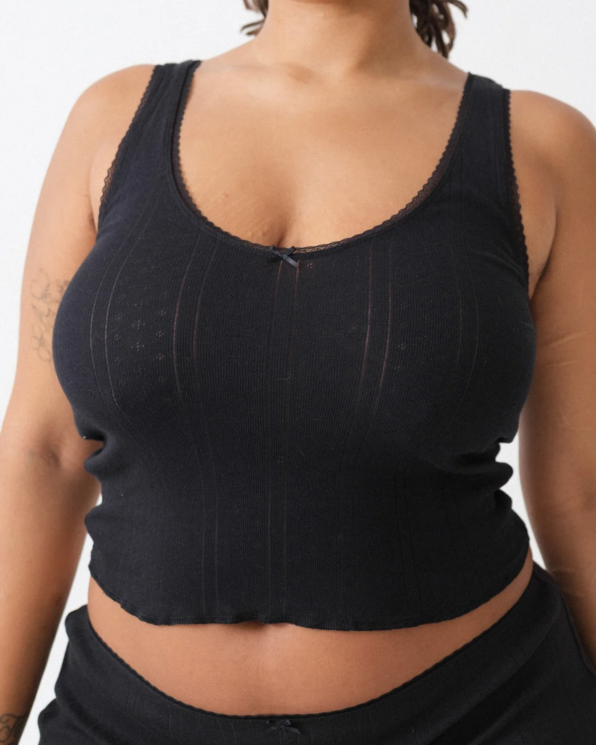 The Scoop Tank: Black Pointelle - Image 4