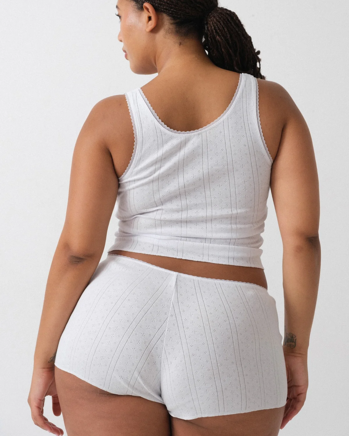 The Scoop Tank: White Pointelle - Image 10
