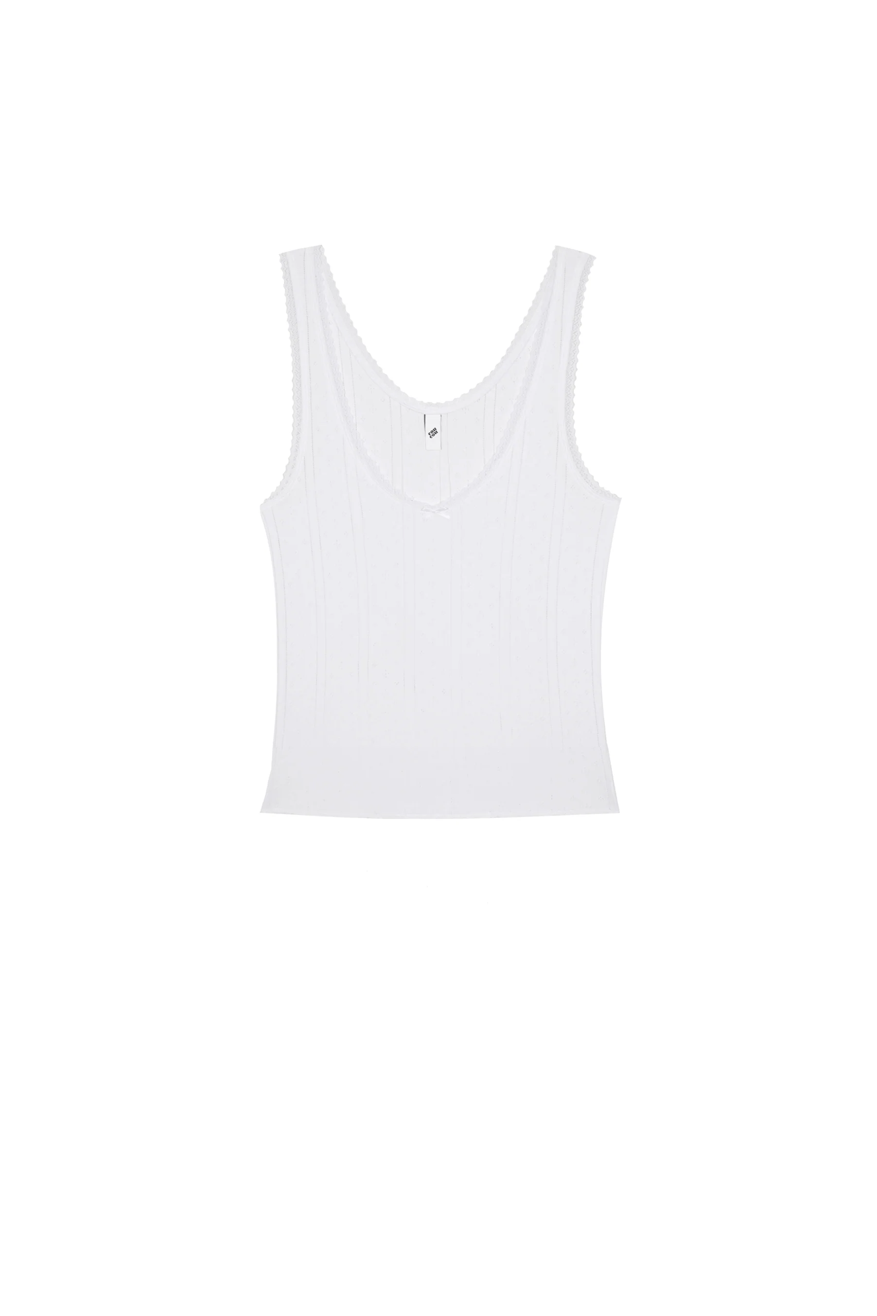 The Scoop Tank: White Pointelle - Image 3