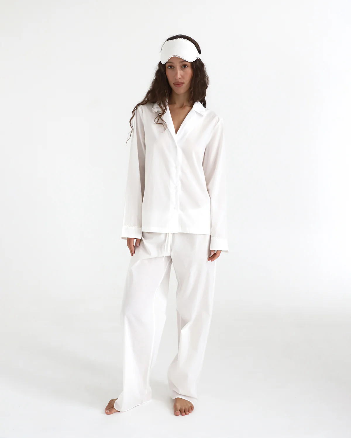 The Sleep Mask: White Cotton Voile - Image 4