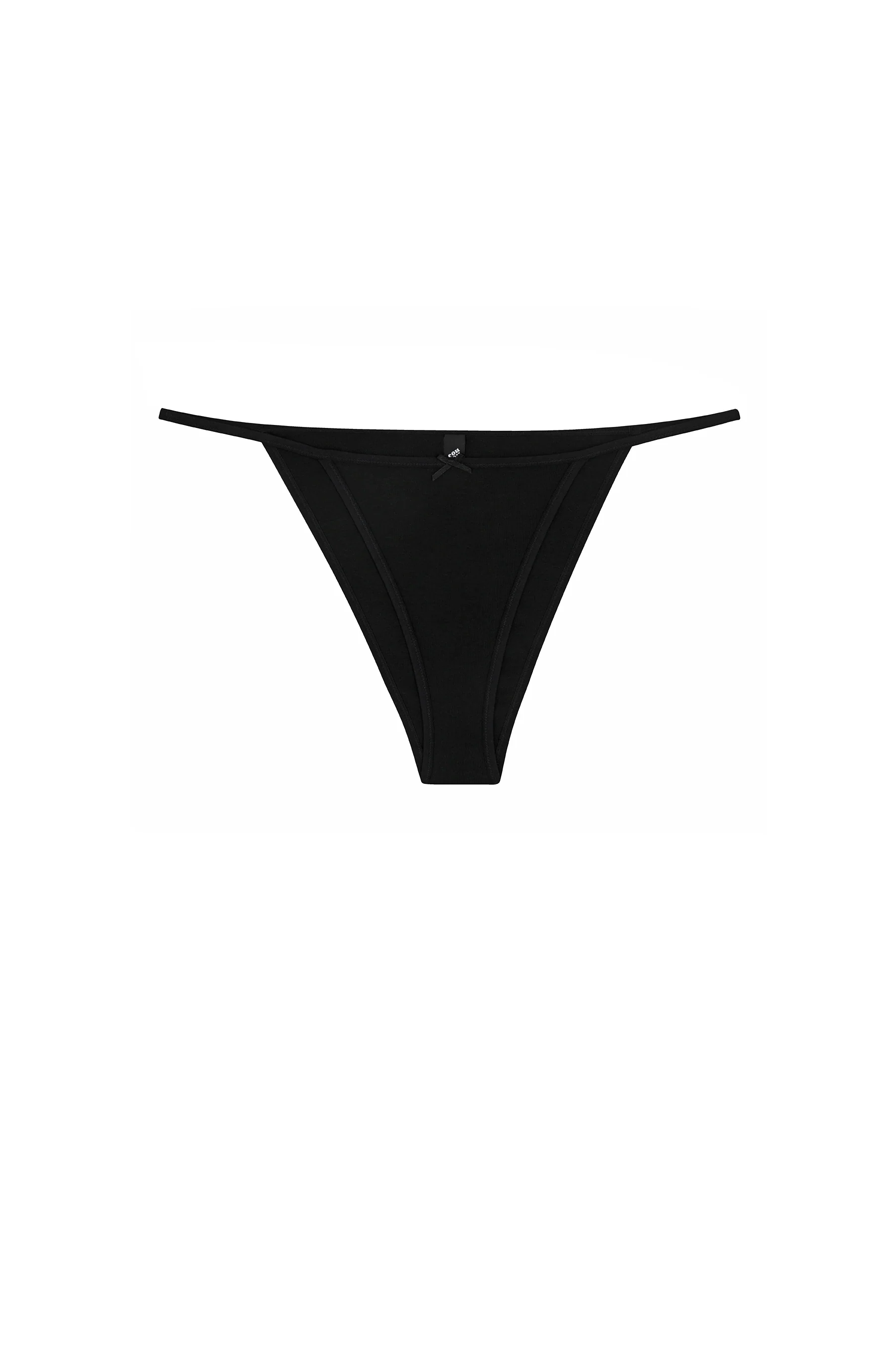 The Tanga Brief: Black Cotton Jersey - Image 3
