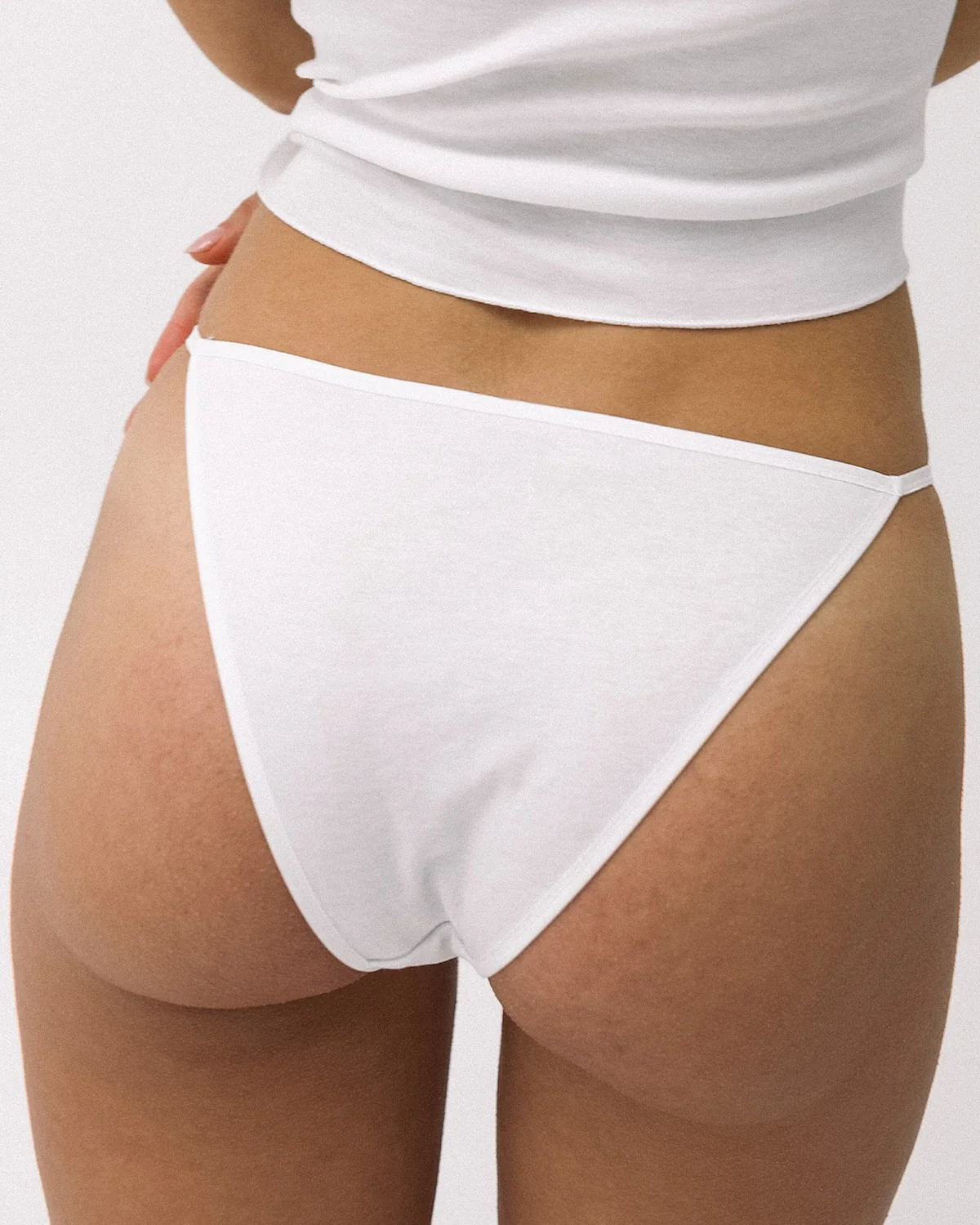 The Tanga Brief: White Cotton Jersey - Image 6