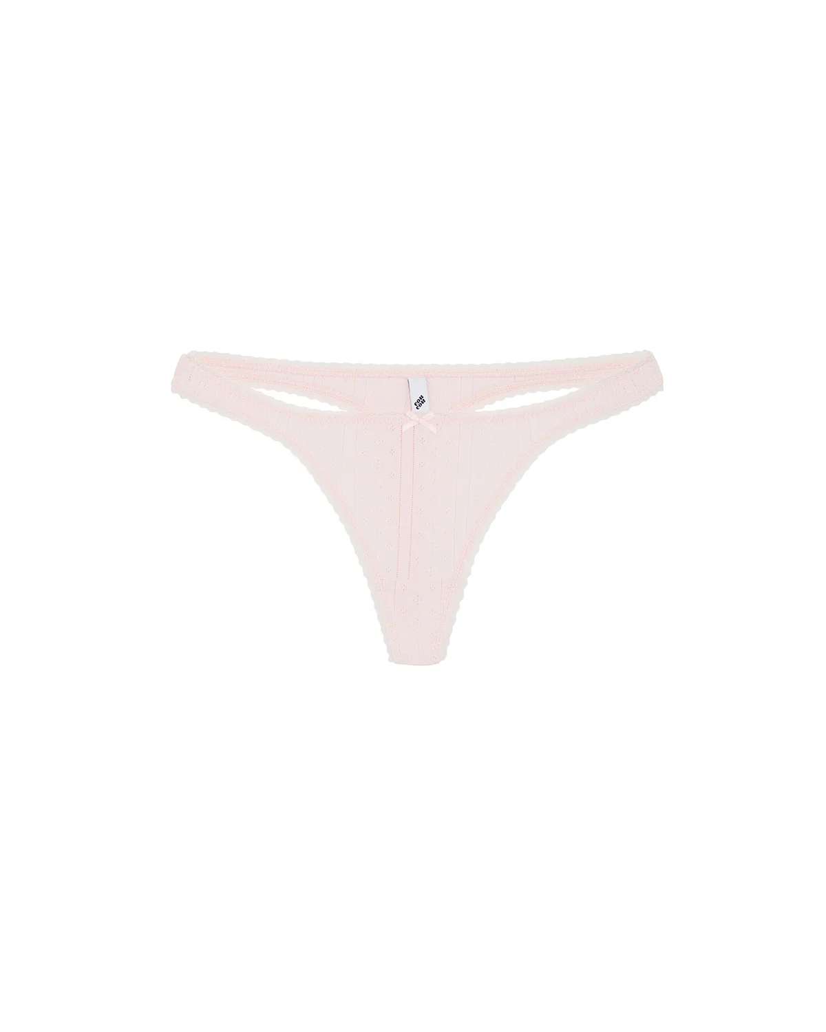 The Thong: Baby Pink Pointelle - Image 3
