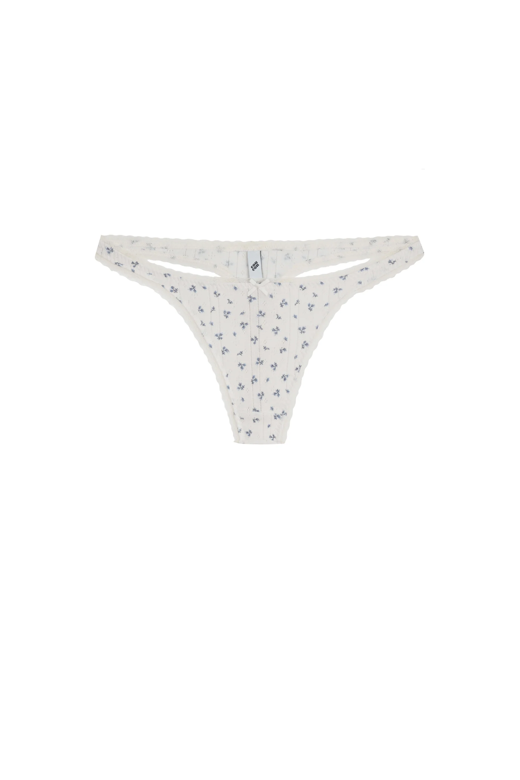 The Thong: Blue Fields Pointelle - Image 3