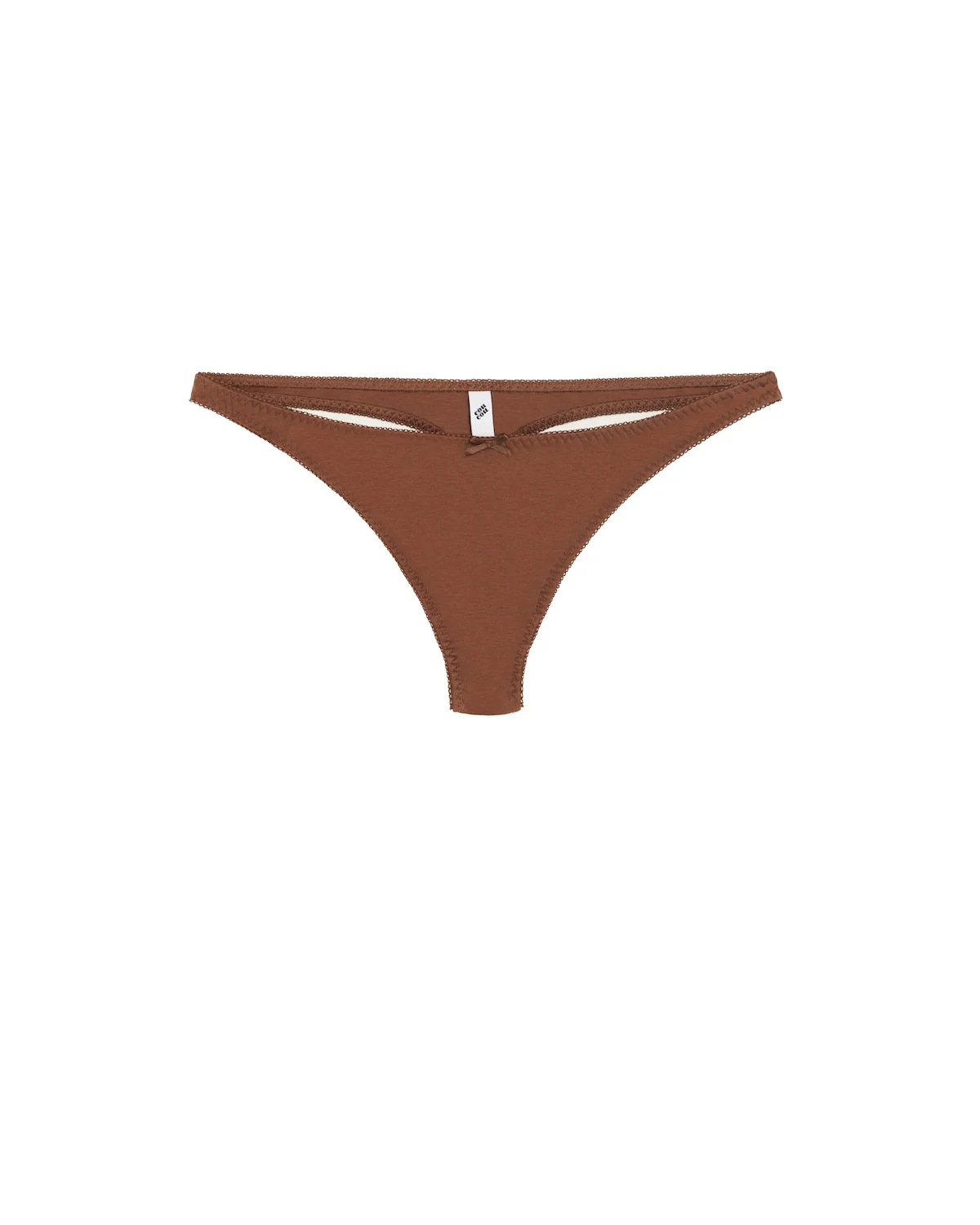 The Thong: Brown Cotton Jersey - Image 3