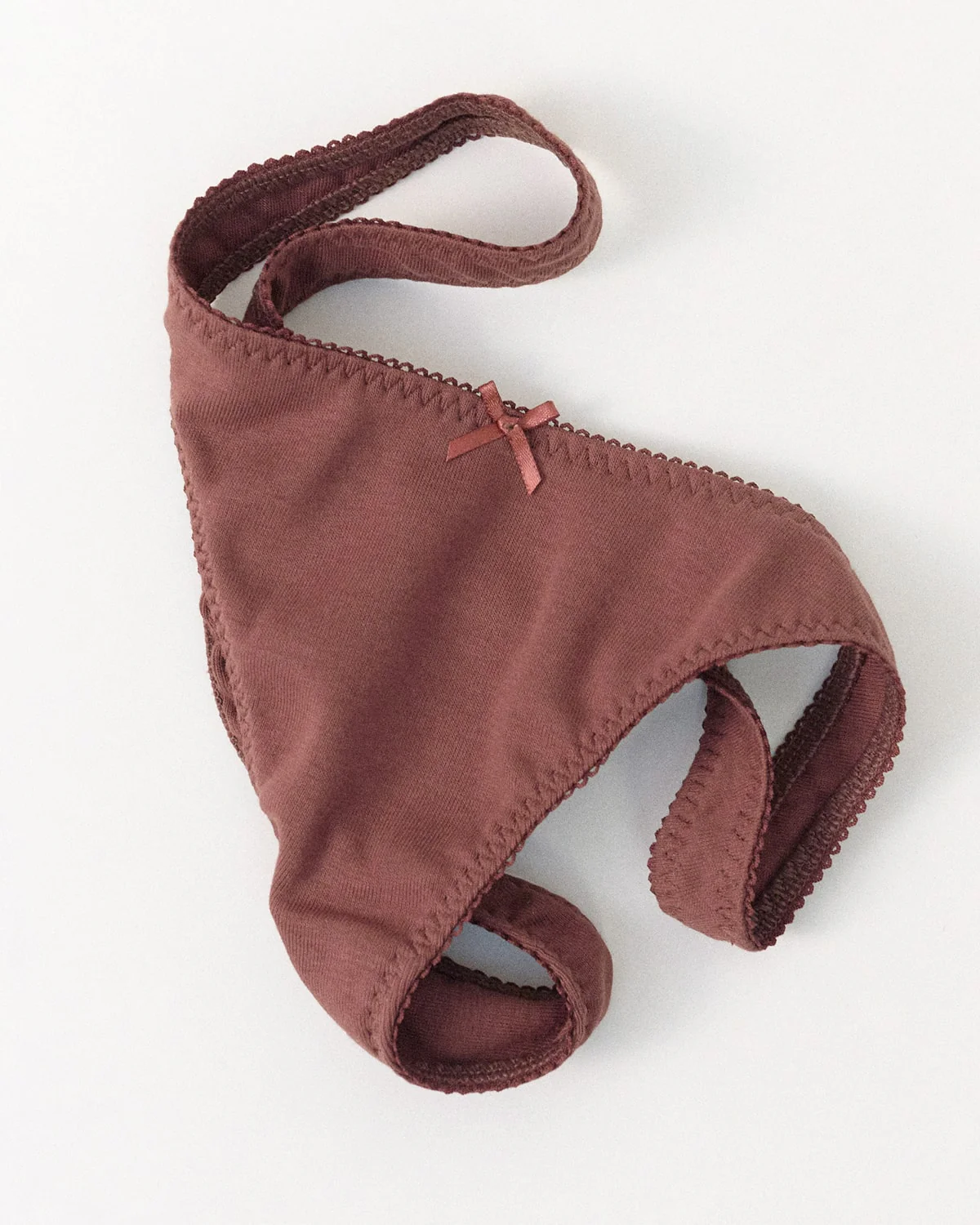 The Thong: Brown Cotton Jersey - Image 7