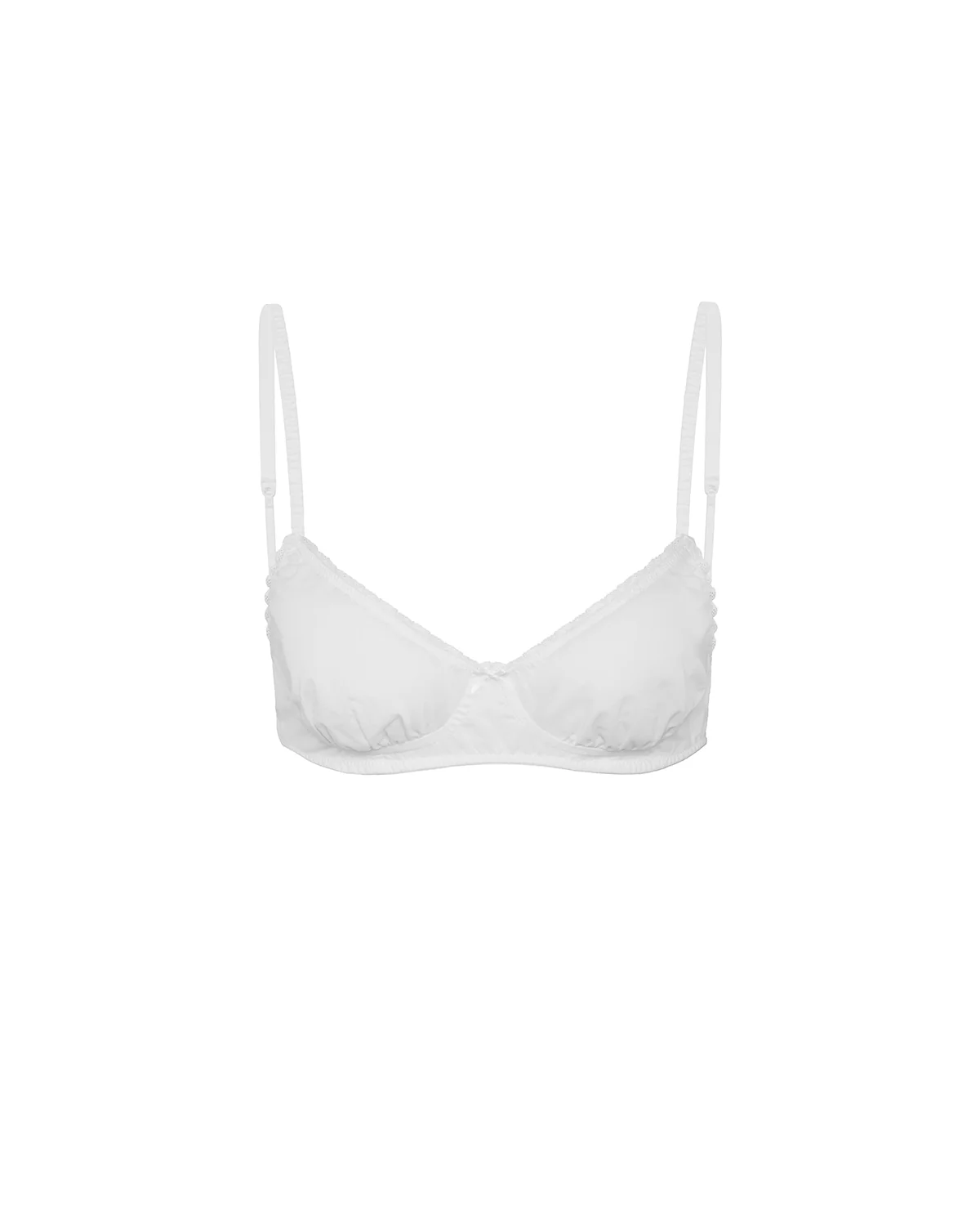 The Voile Bra: White Cotton Voile - Image 3